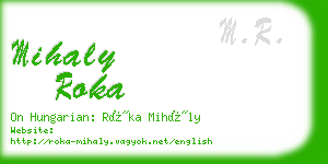 mihaly roka business card